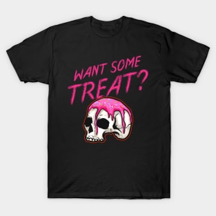 Want Some Treat Skull With Topping And Sprinkles Halloween T-Shirt